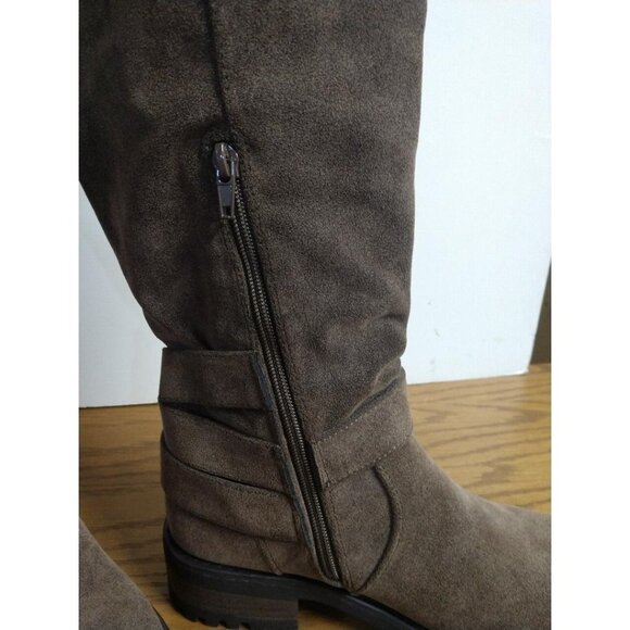 Carlos By Carlos Santana Womens Brown Suede Knee-High Sabina Boots 7.5M With Buc - Picture 13 of 14